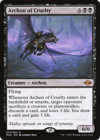 {R} Archon of Cruelty [Modern Horizons 2][MH2 075]
