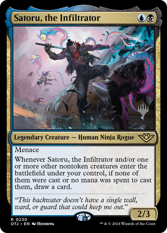 {@R} Satoru, the Infiltrator (Promo Pack) [Outlaws of Thunder Junction Promos][PP OTJ 230]