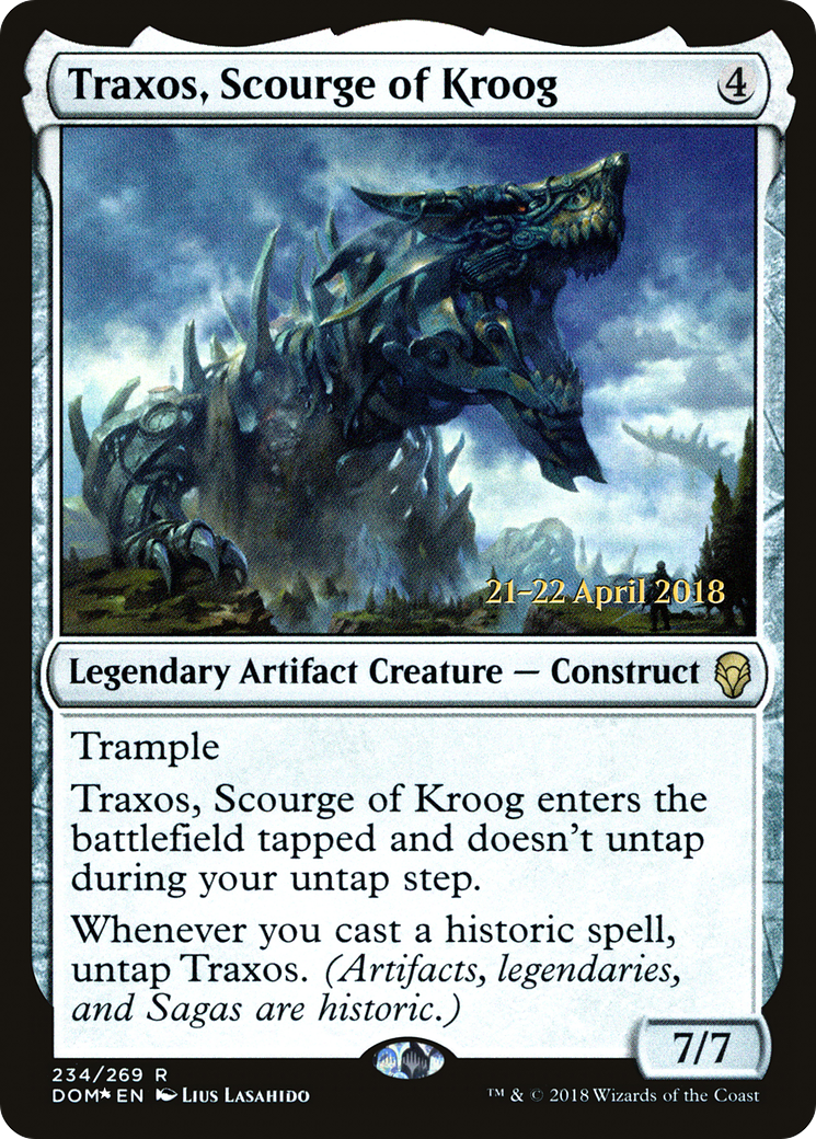 {R} Traxos, Scourge of Kroog [Dominaria Prerelease Promos][PR DOM 234] - Misty Mountain Games