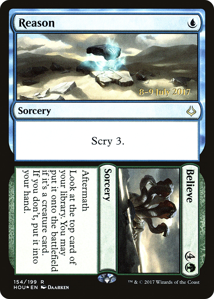 {R} Reason // Believe [Hour of Devastation Prerelease Promos][PR HOU 154] - Misty Mountain Games