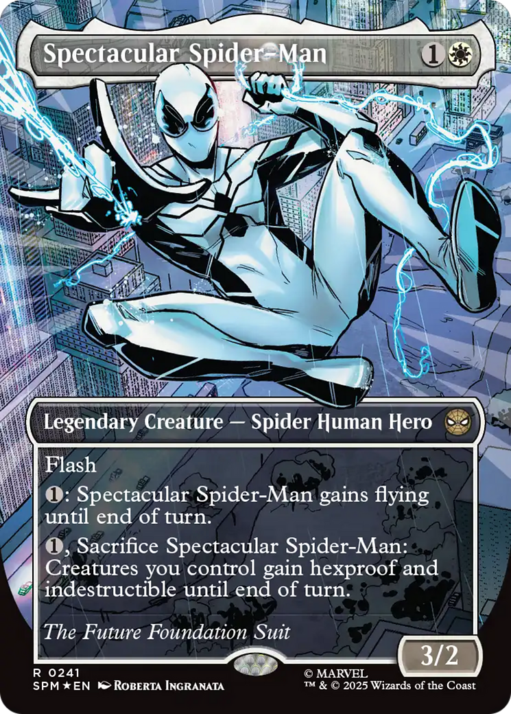 {@@ SPM R} Spectacular Spider-Man (0241) (Borderless) (Textured Foil) [Marvel's Spider-Man] [SPM 241]