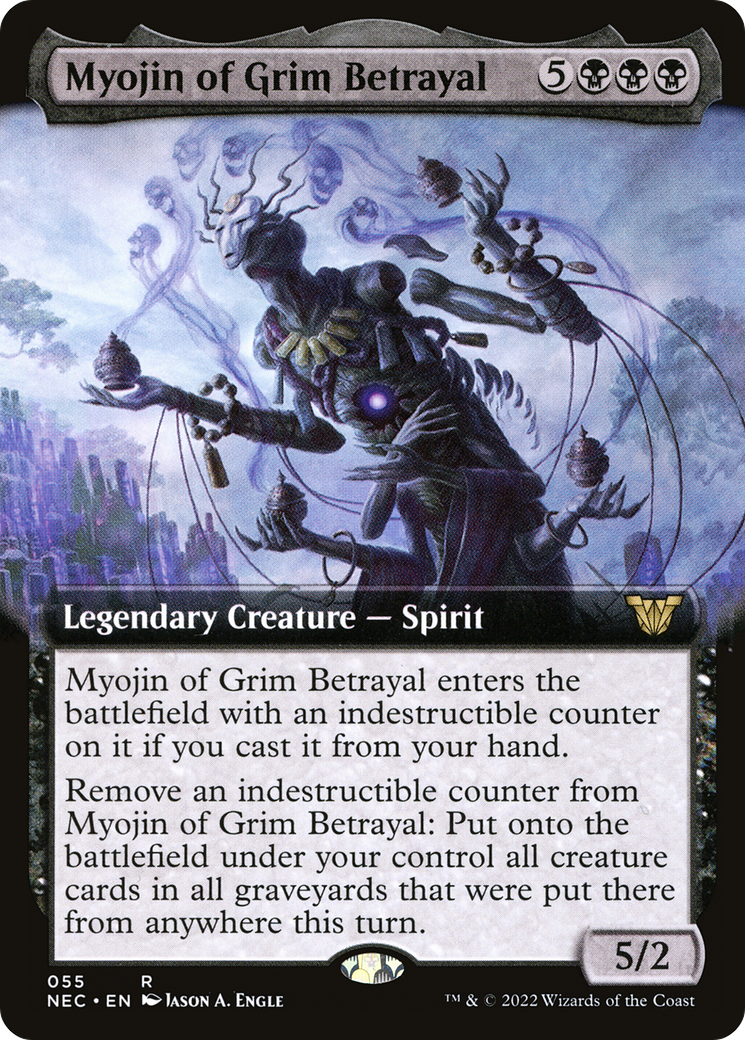 {R} Myojin of Grim Betrayal (Extended Art) [Kamigawa: Neon Dynasty Commander][NEC 055]