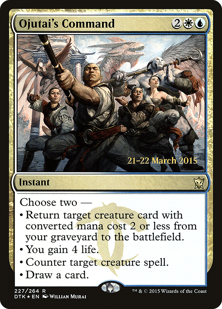 {R} Ojutai's Command [Dragons of Tarkir Prerelease Promos][PR DTK 227] - Misty Mountain Games