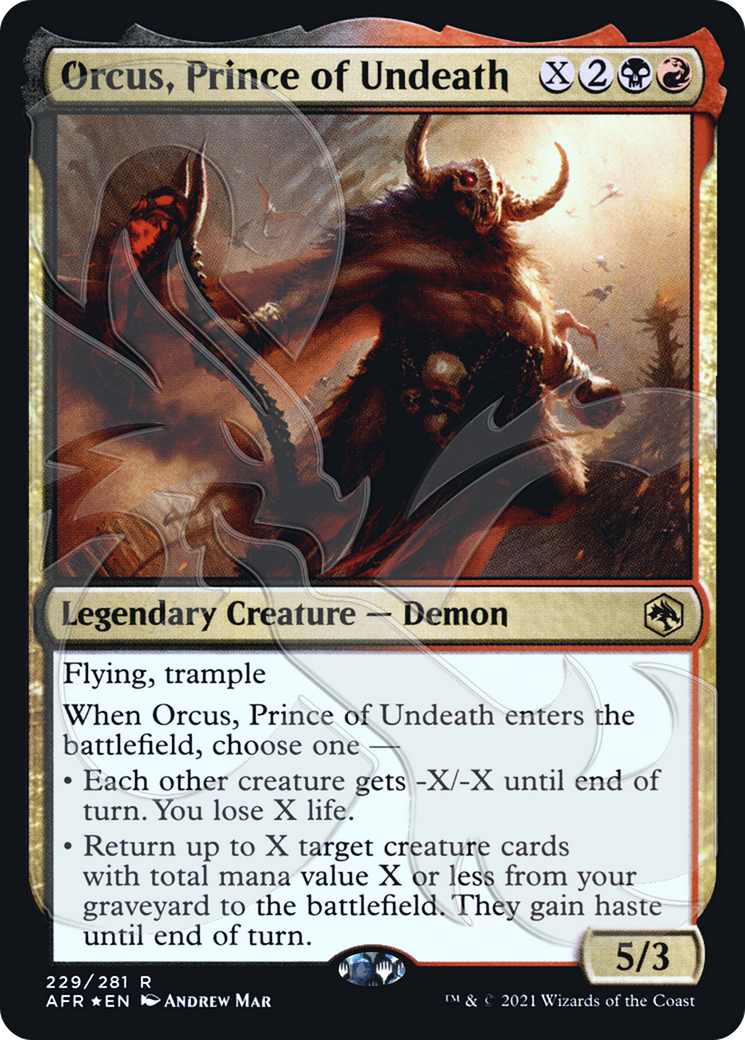 {R} Orcus, Prince of Undeath (Ampersand Promo) [Dungeons & Dragons: Adventures in the Forgotten Realms Promos][AMP AFR 229]