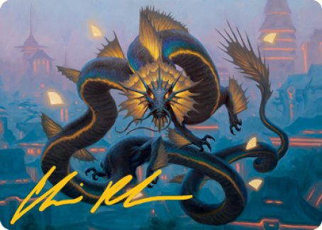 {A} Ao, the Dawn Sky 1 Art Card (Gold-Stamped Signature) [Kamigawa: Neon Dynasty Art Series][GS ANEO 025]