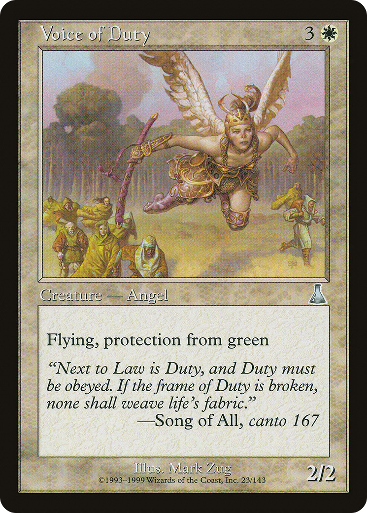 {C} Voice of Duty [Urza's Destiny][UDS 023] - Misty Mountain Games
