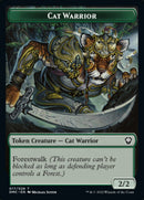 {T} Cat Warrior Token [Dominaria United Commander Tokens][TDMC 017]