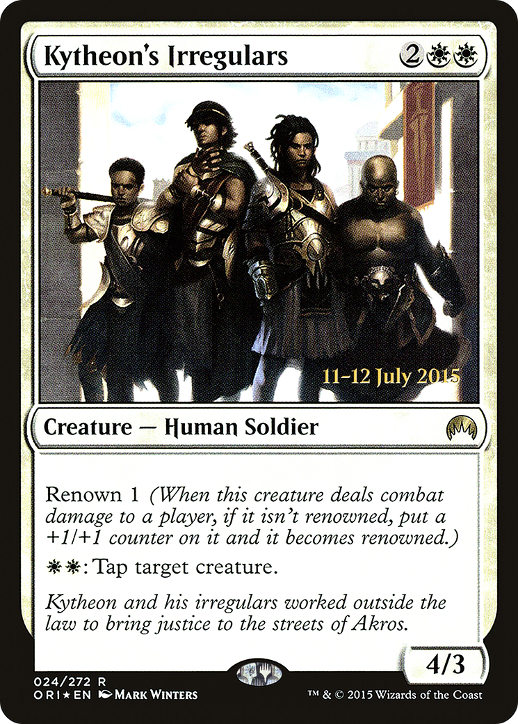 {R} Kytheon's Irregulars [Magic Origins Prerelease Promos][PR ORI 024]