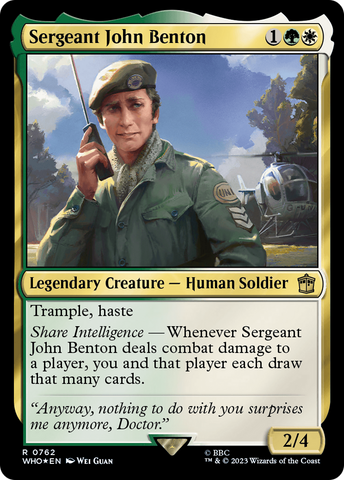 {R} Sergeant John Benton (Surge Foil) [Doctor Who][WHO 762]