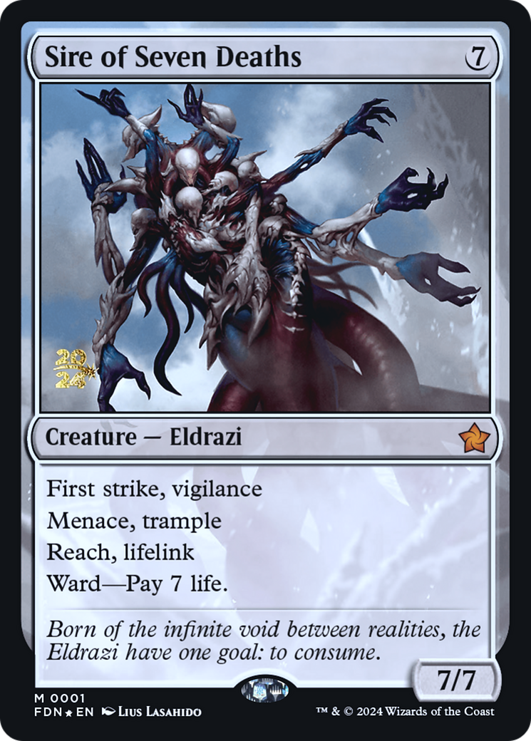 {@R} Sire of Seven Deaths [Foundations Prerelease Promos][PR FDN 001]