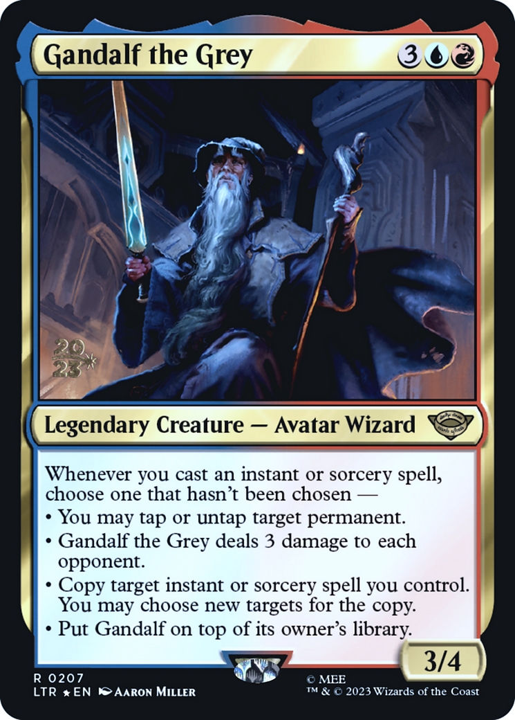 {R} Gandalf the Grey [The Lord of the Rings: Tales of Middle-Earth Prerelease Promos][PR LTR 207]