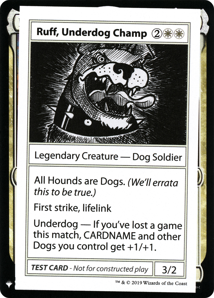 {R} Ruff, Underdog Champ [Mystery Booster Playtest Cards][CON CMB1 010]