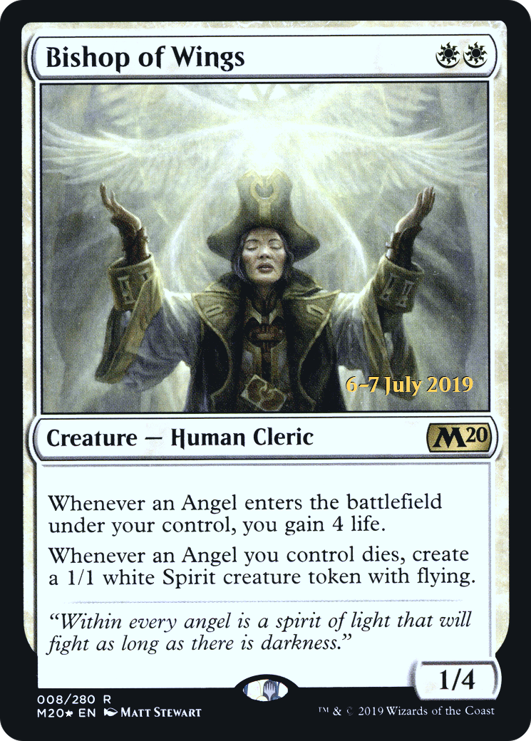 {R} Bishop of Wings [Core Set 2020 Prerelease Promos][PR M20 008] - Misty Mountain Games
