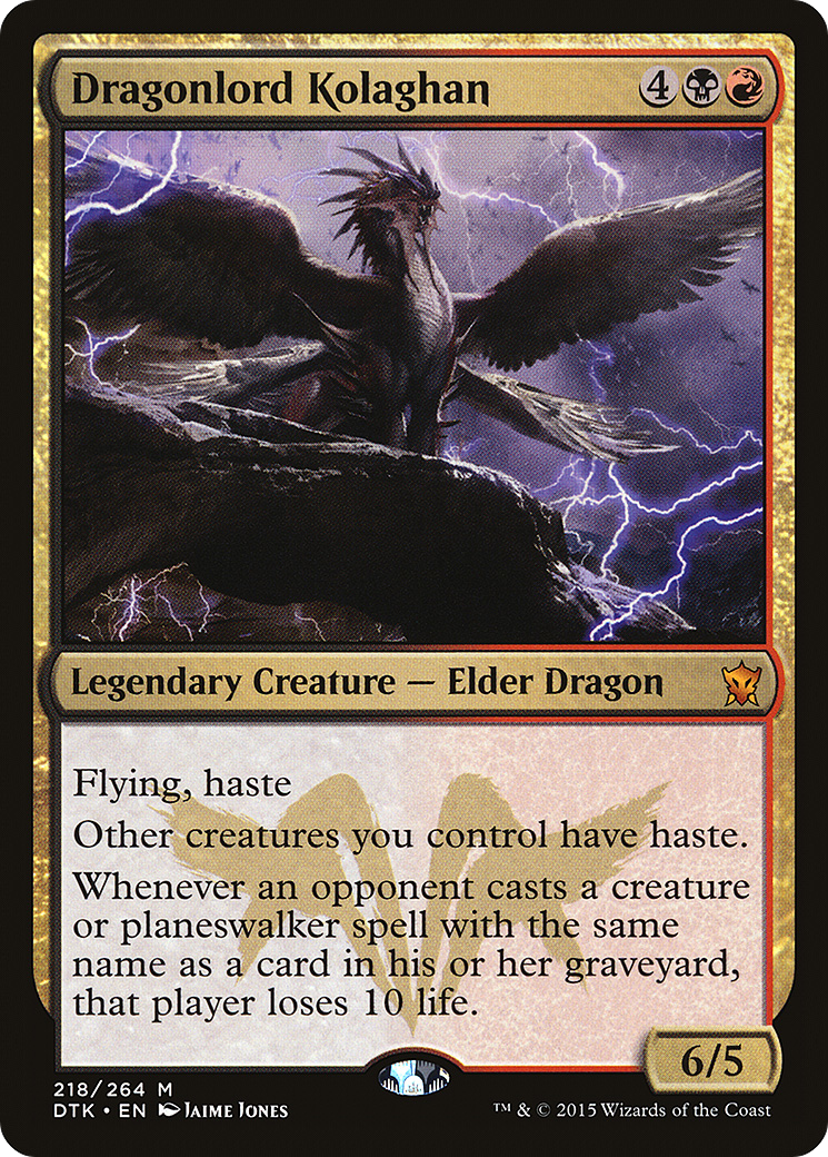 {R} Dragonlord Kolaghan [Dragons of Tarkir][DTK 218] - Misty Mountain Games