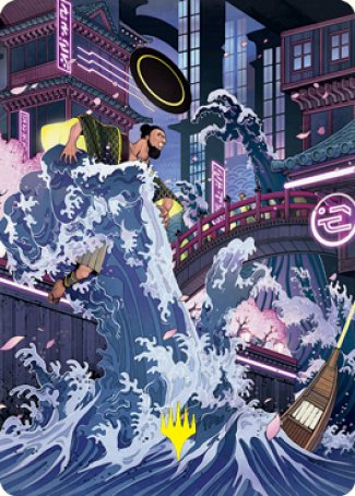 {A} Invoke Despair Art Card (Gold-Stamped Signature) [Kamigawa: Neon Dynasty Art Series][GS ANEO 057]