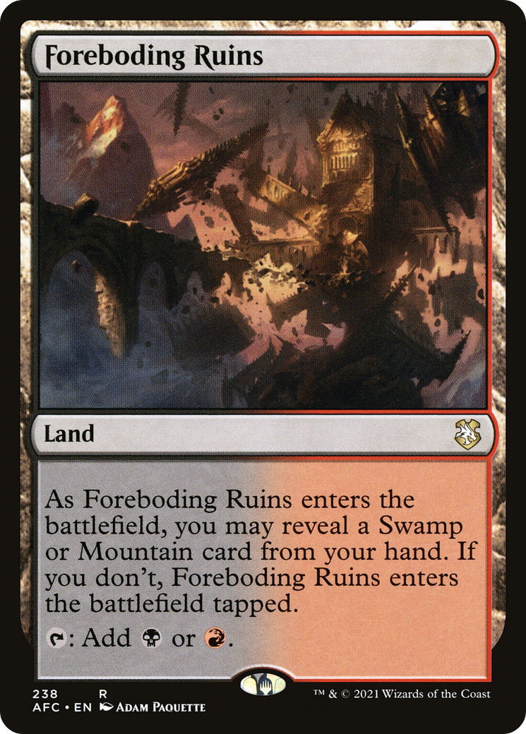 {R} Foreboding Ruins [Dungeons & Dragons: Adventures in the Forgotten Realms Commander][AFC 238]