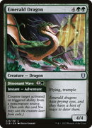 {C} Emerald Dragon // Dissonant Wave [Commander Legends: Battle for Baldur's Gate][CLB 229]