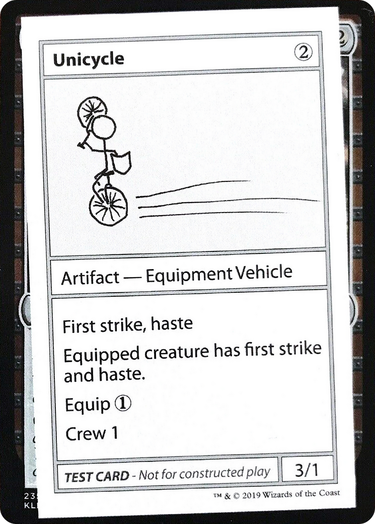 {R} Unicycle (2021 Edition) [Mystery Booster Playtest Cards][CMB1 110]