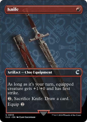 {C} Knife (Borderless) [Ravnica: Clue Edition][CLU 010]