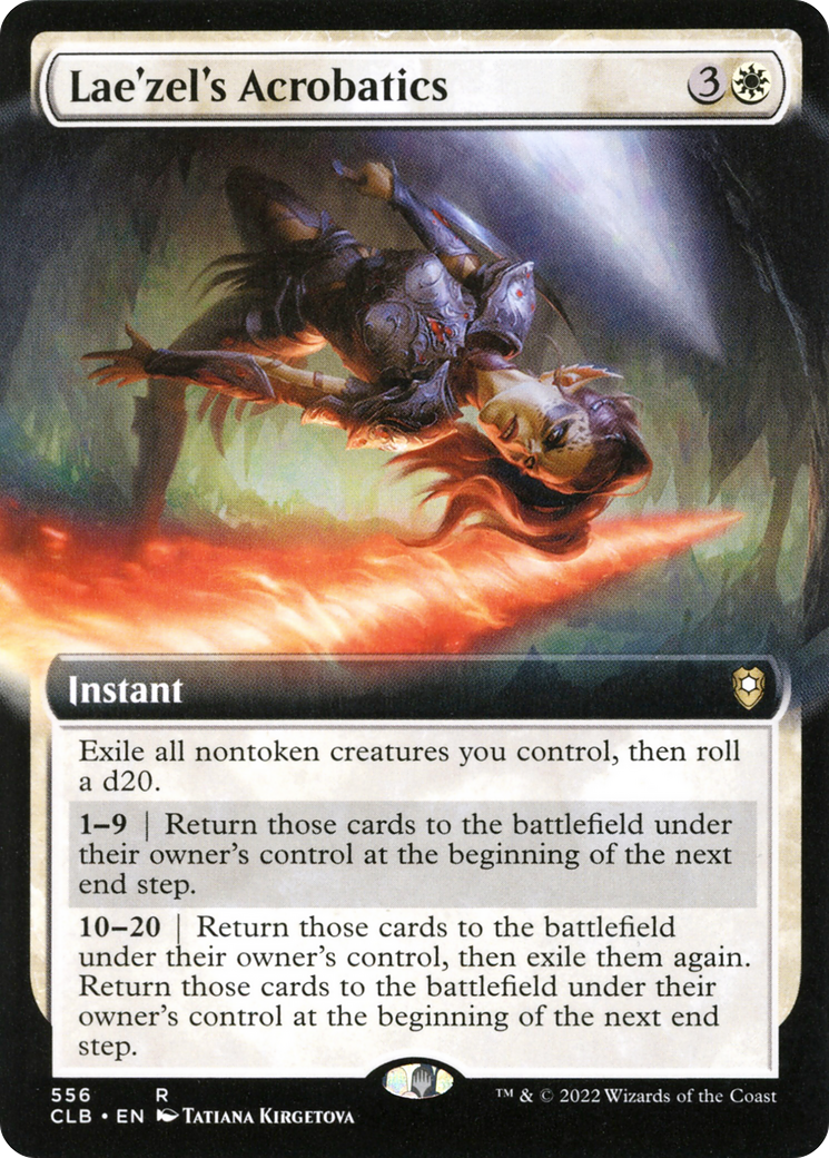 {R} Lae'zel's Acrobatics (Extended Art) [Commander Legends: Battle for Baldur's Gate][CLB 556]