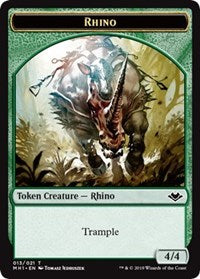 {T} Rhino (013) // Spirit (016) Double-sided Token [Modern Horizons Tokens][TMH1 013]
