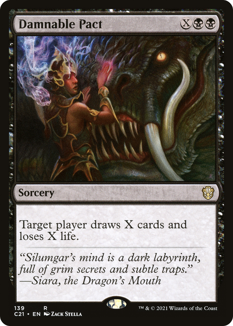 {R} Damnable Pact [Commander 2021][C21 139]
