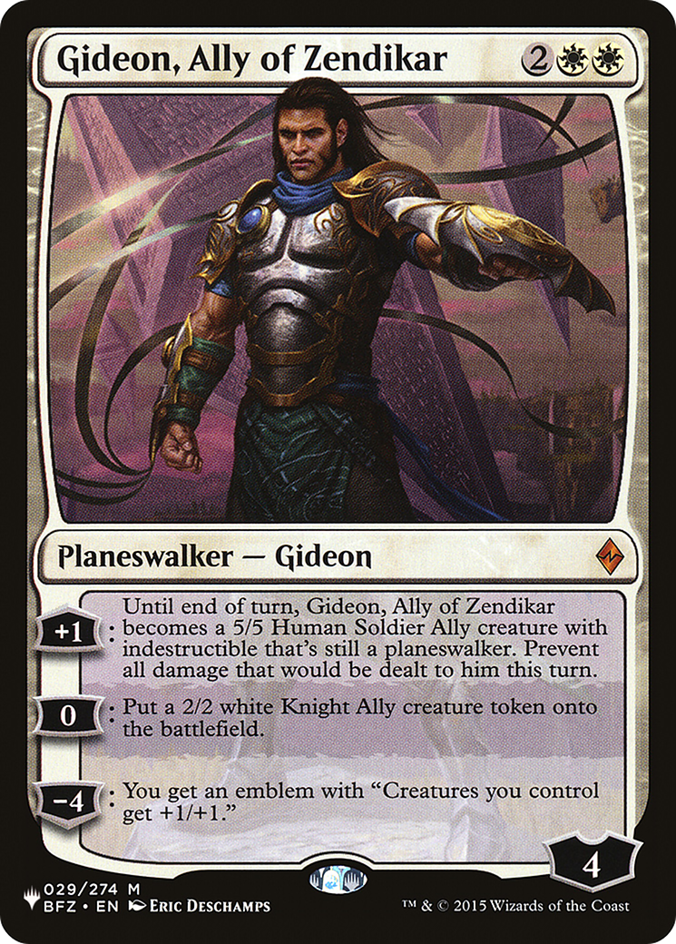 Gideon, Ally of Zendikar [LIST 029/274]