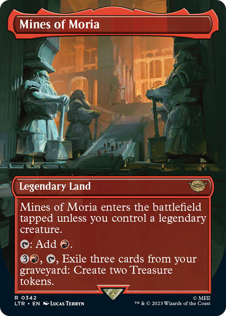 {R} Mines of Moria (Borderless Alternate Art) (342) [The Lord of the Rings: Tales of Middle-Earth][LTR 342]