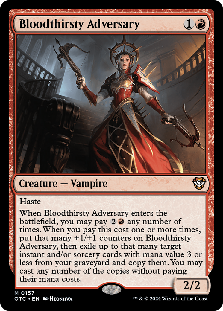 {R} Bloodthirsty Adversary [Outlaws of Thunder Junction Commander][OTC 157]