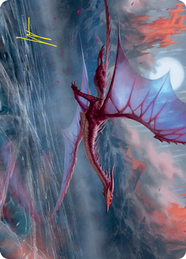 {A} Manaform Hellkite Art Card (Gold-Stamped Signature) [Innistrad: Crimson Vow Art Series][GS AVOW 046]