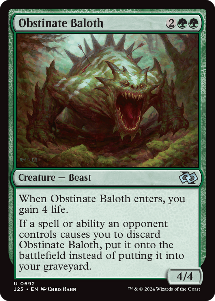 {C} Obstinate Baloth [Foundations Jumpstart][J25 692]