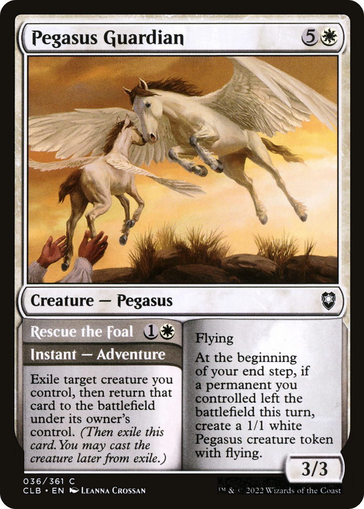 {C} Pegasus Guardian // Rescue the Foal [Commander Legends: Battle for Baldur's Gate][CLB 036]