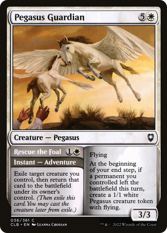 {C} Pegasus Guardian // Rescue the Foal [Commander Legends: Battle for Baldur's Gate][CLB 036]