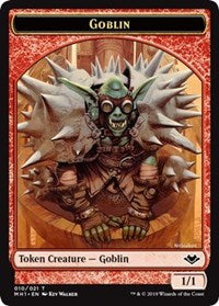 {T} Goblin (010) // Serra the Benevolent Emblem (020) Double-sided Token [Modern Horizons Tokens][TMH1 010]