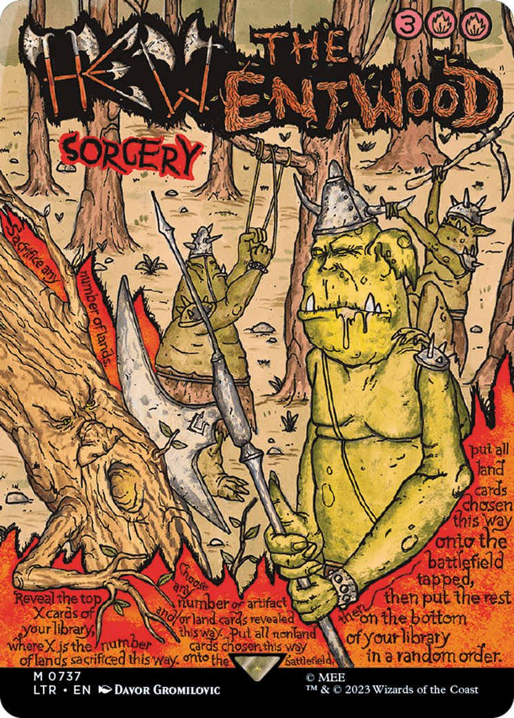 {R} Hew the Entwood (Borderless Poster) [The Lord of the Rings: Tales of Middle-Earth][LTR 737]