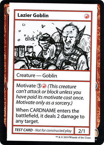 {R} Lazier Goblin (2021 Edition) [Mystery Booster Playtest Cards][CMB1 056]