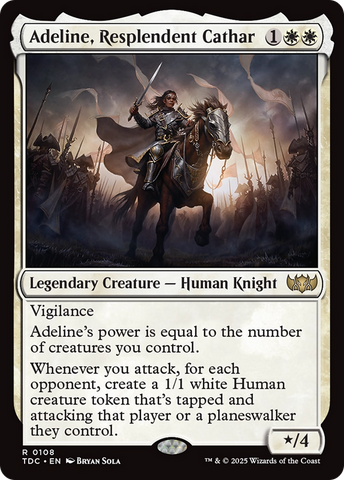 {R} Adeline, Resplendent Cathar [Tarkir: Dragonstorm Commander][TDC 108]