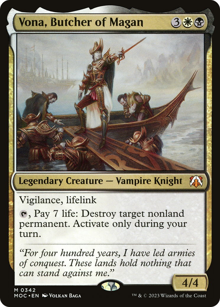 {R} Vona, Butcher of Magan [March of the Machine Commander][MOC 342]