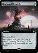 {R} Darksteel Monolith (Extended Art) [Commander Masters][CMM 778]