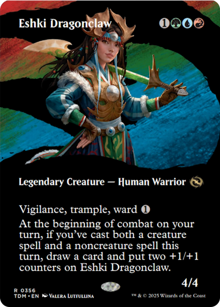 {@R} Eshki Dragonclaw (Borderless) [Tarkir: Dragonstorm][TDM 356]