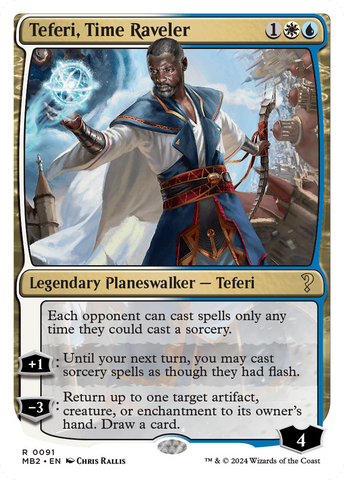 {R} Teferi, Time Raveler (White Border) [Mystery Booster 2][MB2 091]
