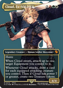 {R} Cloud, Ex-SOLDIER (Borderless) (Surge Foil) [FINAL FANTASY Commander][FIC 210]
