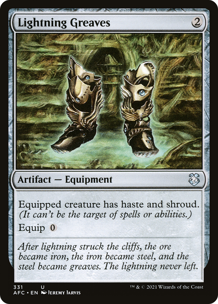 {C} Lightning Greaves [Dungeons & Dragons: Adventures in the Forgotten Realms Commander][AFC 331]