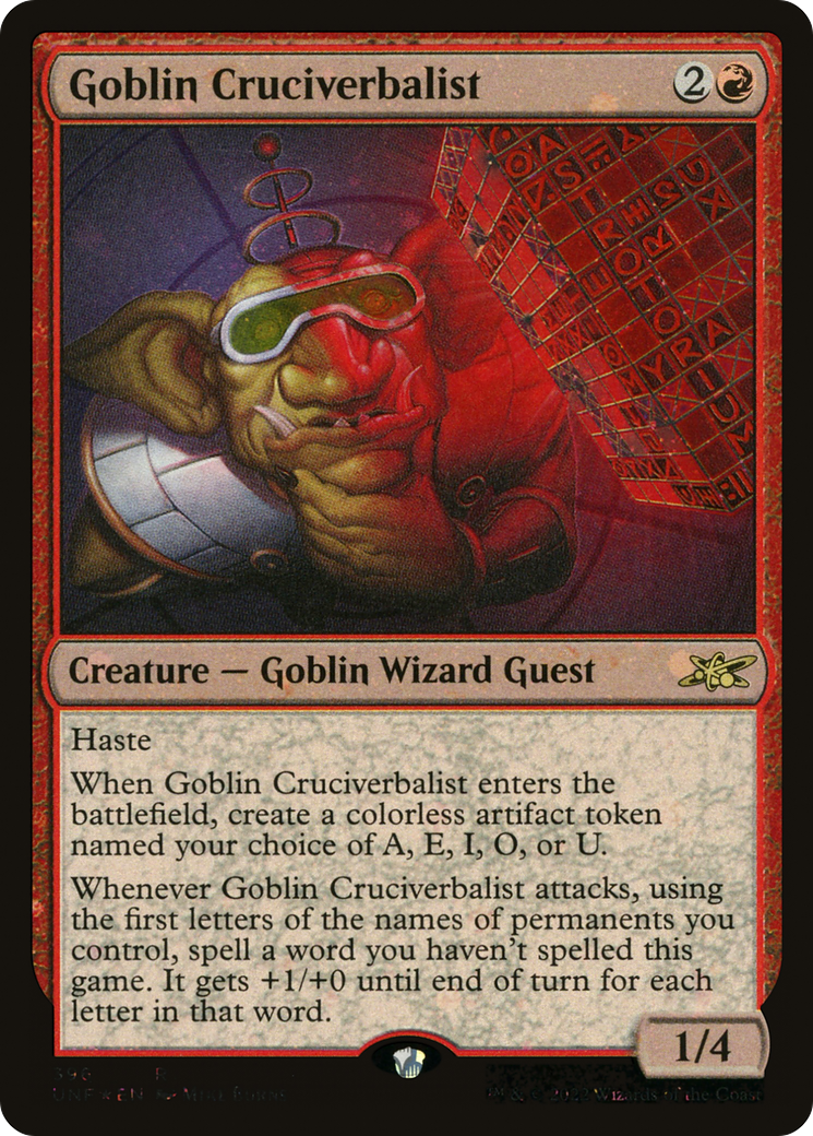 {R} Goblin Cruciverbalist (Galaxy Foil) [Unfinity][UNF 396]