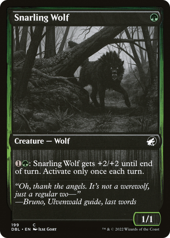 {C} Snarling Wolf (199) [Innistrad: Double Feature][DBL 199]