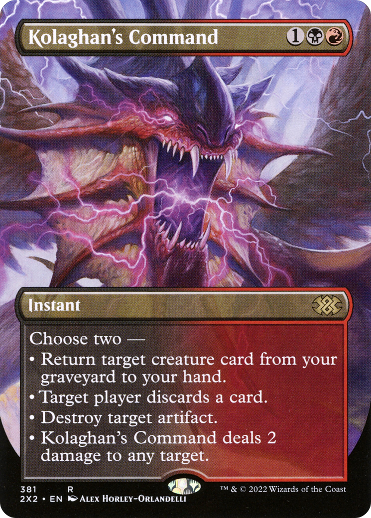 {R} Kolaghan's Command (Borderless Alternate Art) [Double Masters 2022][2X2 381]
