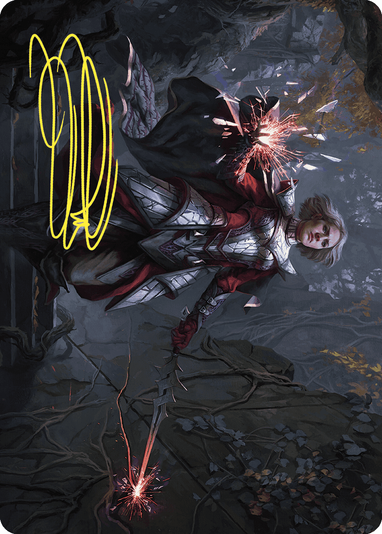 {A} Rowan, Scion of War Art Card (31/81) (Gold-Stamped Signature) [Wilds of Eldraine Art Series][GS AWOE 031]