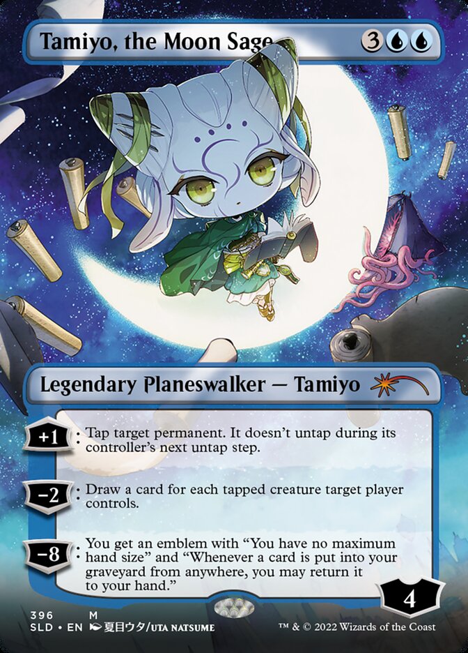 {R} Tamiyo, the Moon Sage (Borderless) [Secret Lair Drop Series][SLD 396]