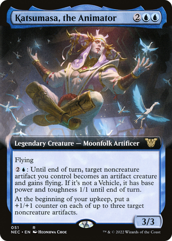 {R} Katsumasa, the Animator (Extended Art) [Kamigawa: Neon Dynasty Commander][NEC 051]