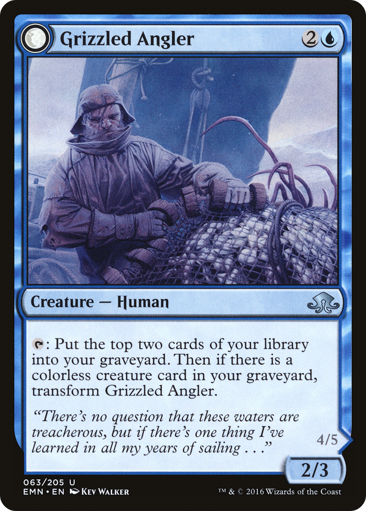 {C} Grizzled Angler // Grisly Anglerfish [Eldritch Moon][EMN 063]